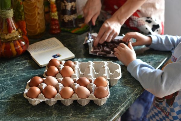 Children cooking in the kitchen